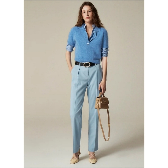 J.Crew Brushed Cashmere Short-Sleeve Sweater-Polo - Picture 2 of 9